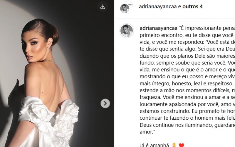 Bil Araújo, do BBB 21, celebra que está oficialmente casado com Adriana Yanca