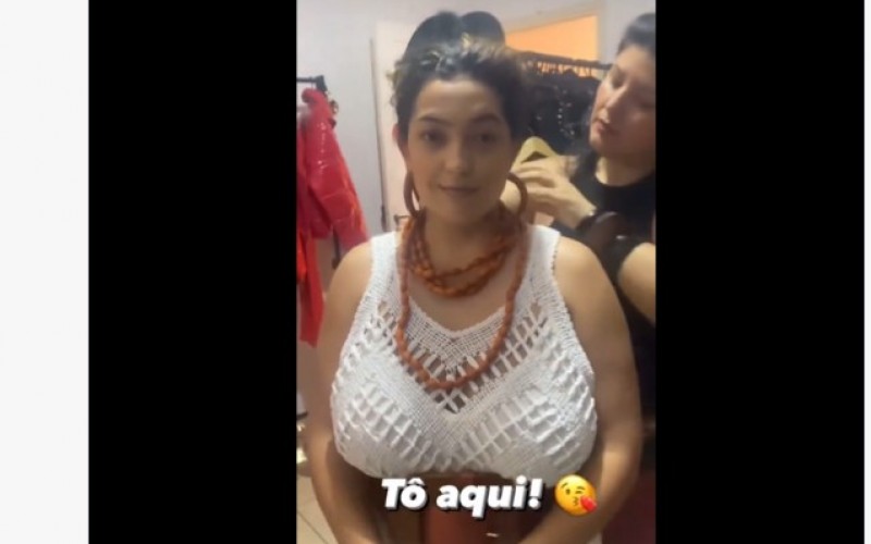 Camila Moura brinca após Lucas Henrique se surpreender com