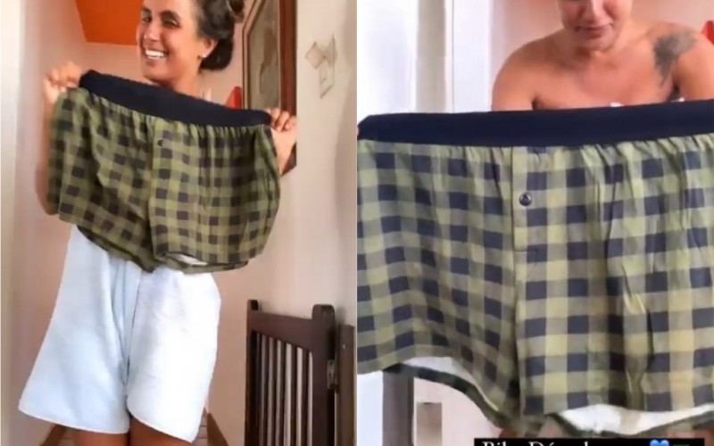 Carol Peixinho revela que usou cuecas de Bil no