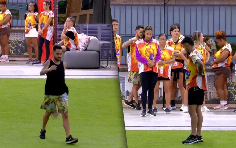 Com bronca de Tadeu Schmidt, gêmeos são eliminados antes da Prova de Resistência começar no BBB 25