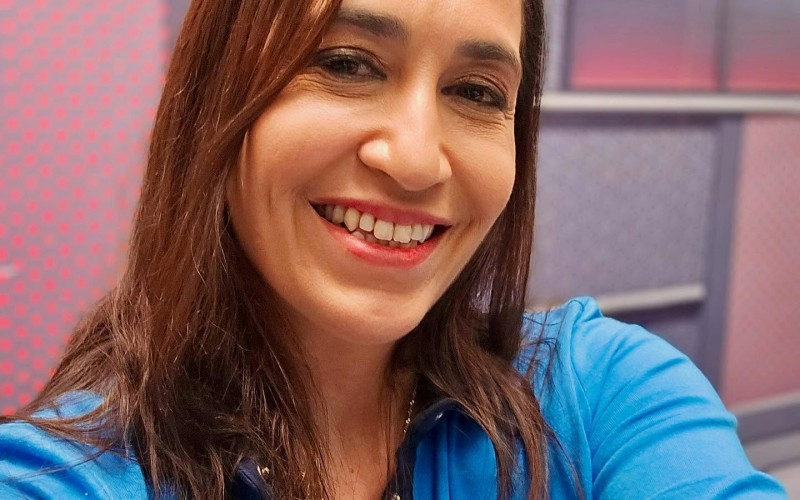 Daniele Hypolito compara sua altura com apresentadores do SporTV e brinca: