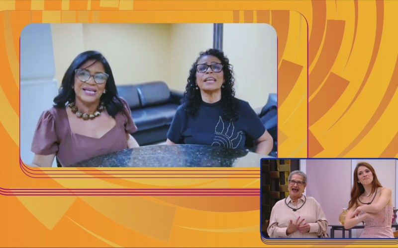 Delma e Vilma mandam recado para dona Geralda:
