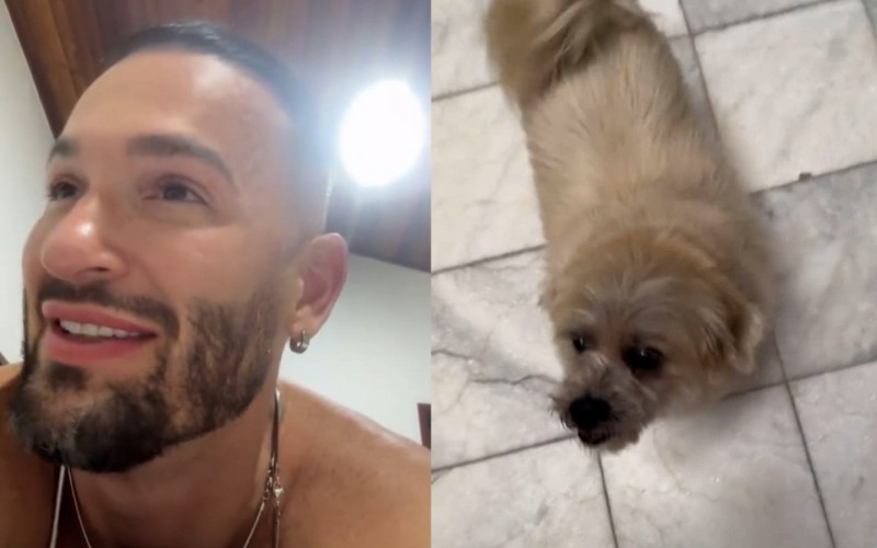 Diego Hypolito mostra cachorro com nome de Arthur Zanetti: