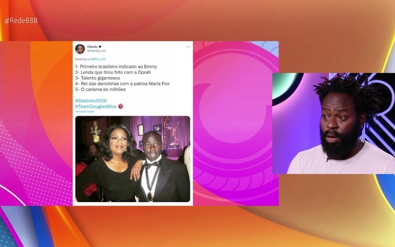 No Bate-Papo BBB, Douglas Silva lembra de encontro com Oprah Winfrey nos Estados Unidos: