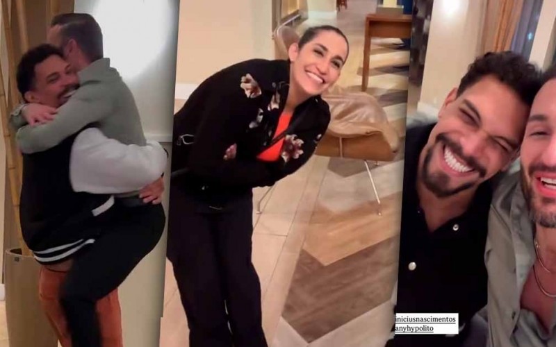 Eliminado do BBB 25, Diego Hypolito encontra Daniele e VinÃcius