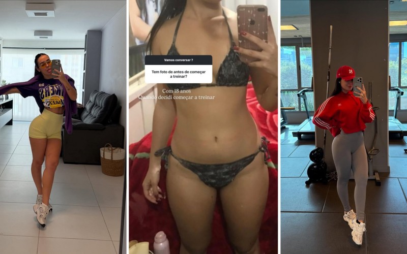 Ex-BBB Larissa Santos mostra foto de antes de começar a treinar; veja