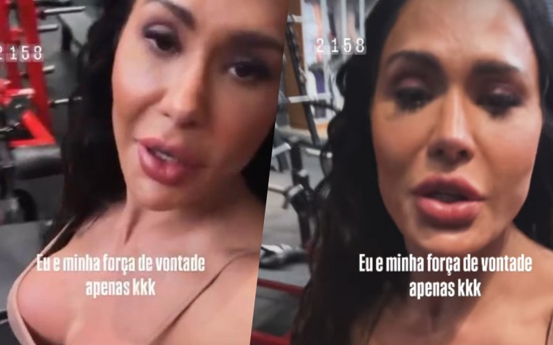Gracyanne Barbosa treina no sábado à noite: