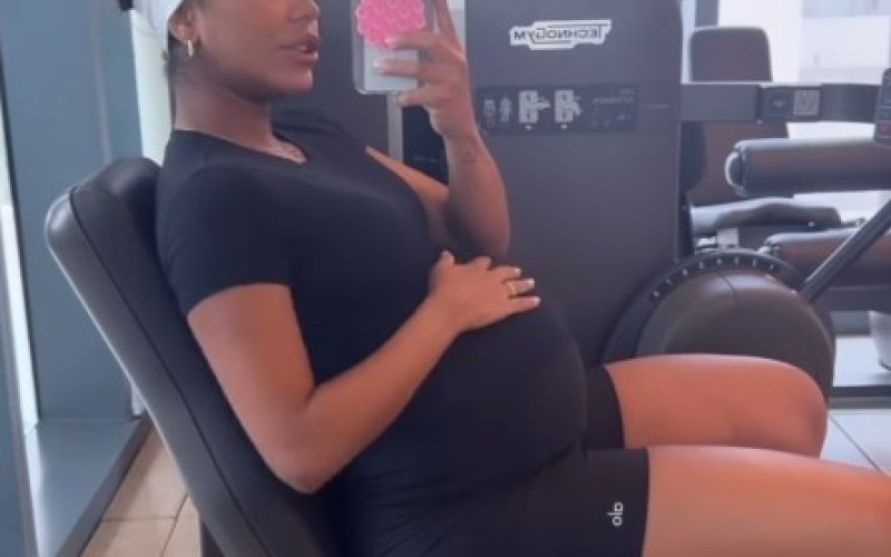 Grávida, Brunna Gonçalves tenta manter rotina de treinos: