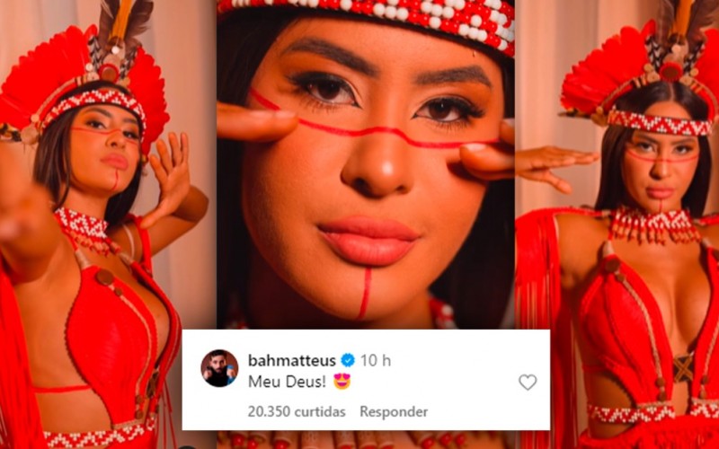 Isabelle volta a dançar com o Boi Garantido depois do BBB e recebe comentário de Matteus em post
