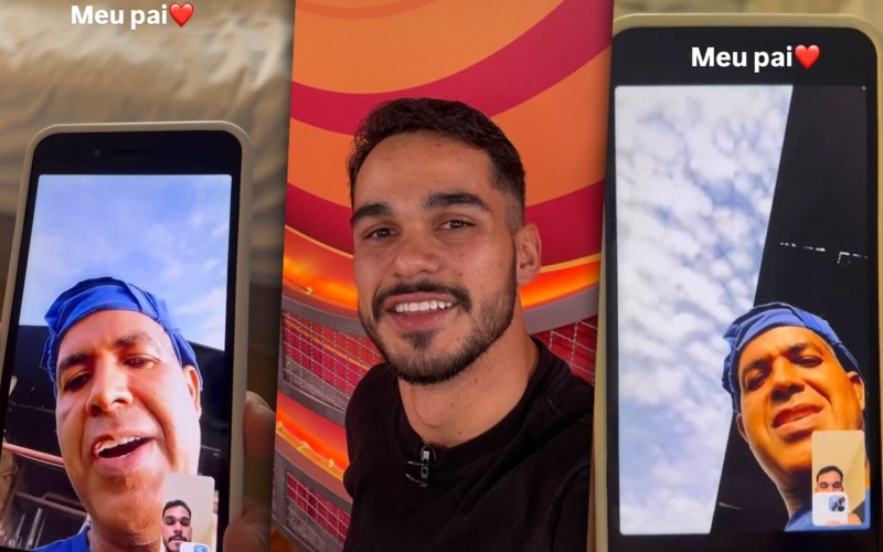 João Gabriel faz primeira videochamada com seu Pai fora do BBB 25