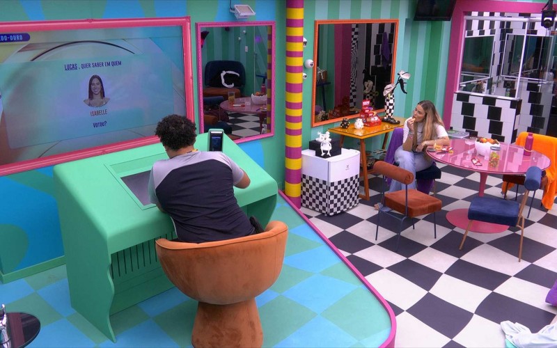 Lucas Henrique usa o Dedo Duro para descobrir voto de sister do BBB 24