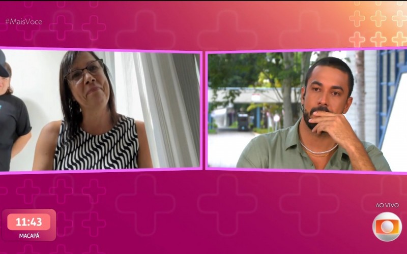 Maike chora em papo com a mãe no Mais Você e ela diz:
