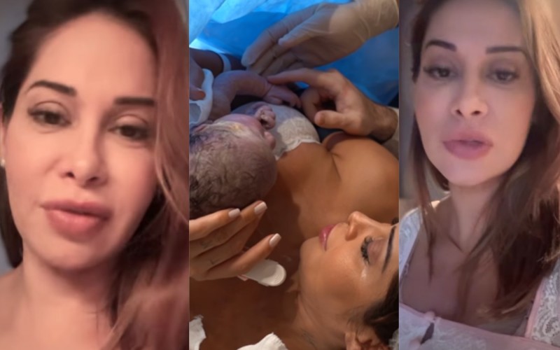 MaÃra Cardi relata susto com filha caçula: