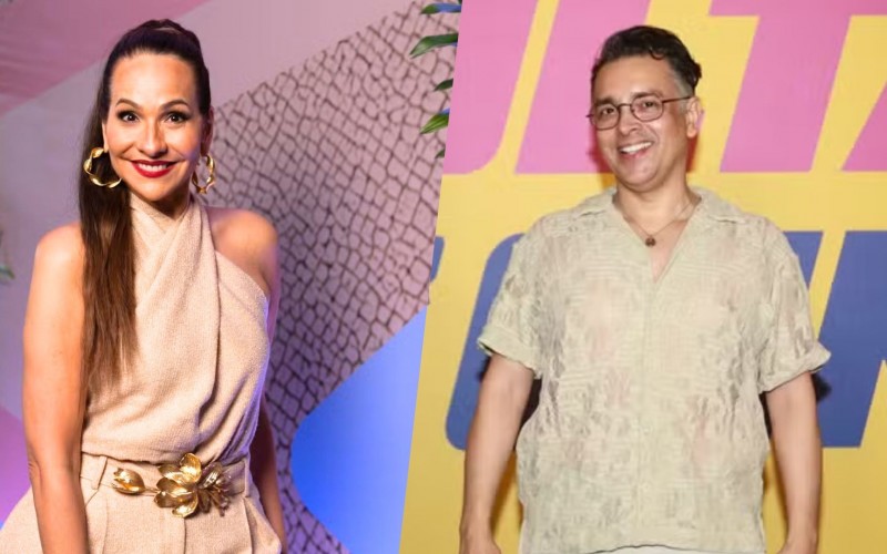 Maria Beltrão, Rodrigo Fagundes e Edilberto e Raissa, segunda dupla eliminada do BBB 25, participam do Big Show