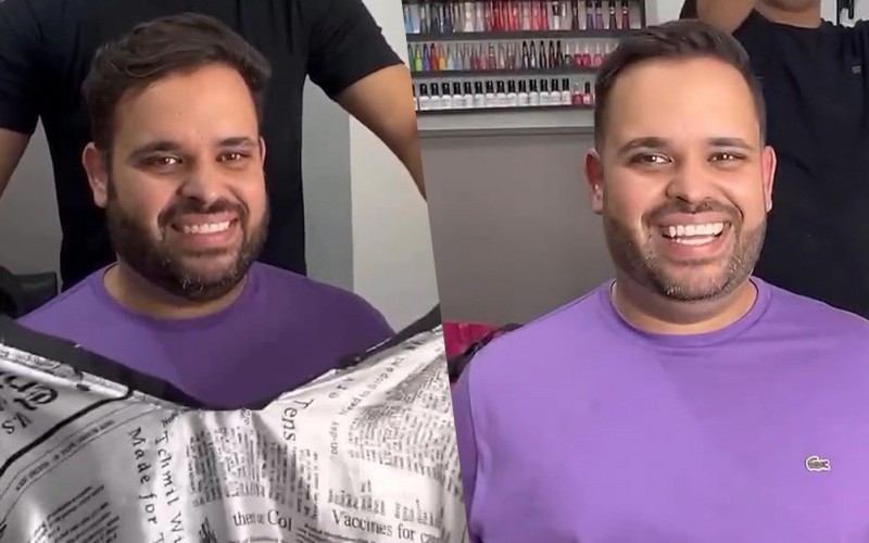Michel muda visual após corte de cabelo que virou meme no BBB 24: