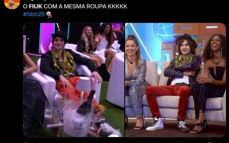 Fiuk repete roupa com que conquistou terceiro lugar do BBB 21
