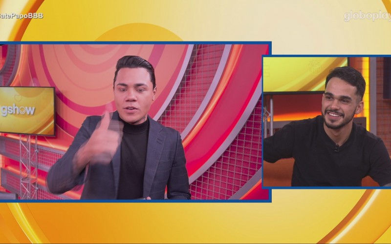 No Bate-Papo BBB, Felipe Araújo avalia cantoria de gêmeos e convida:
