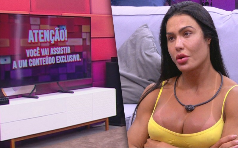 No Quarto Secreto do BBB 25, Gracyanne Barbosa assiste a cenas exclusivas e dispara: