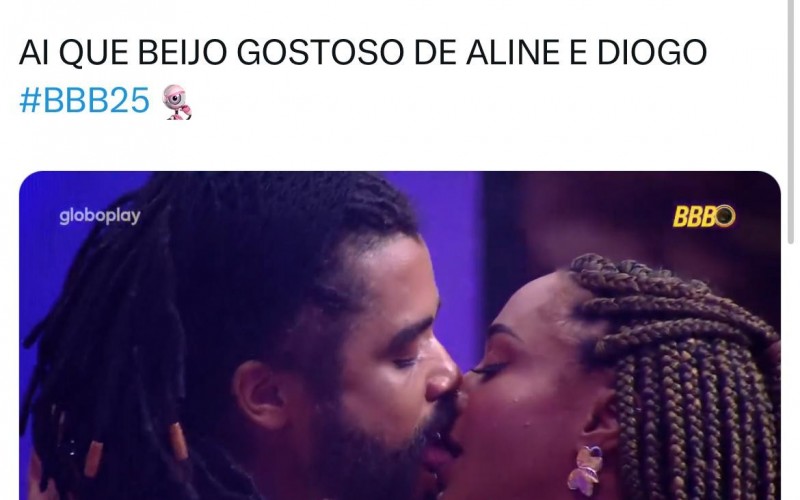 O beijo saiu! Diogo Almeida e Aline entregam cena de romance no BBB 25, e internautas reagem