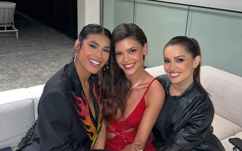 Pocah mostra reencontro com Juliette e Vitória Strada após o BBB 25: