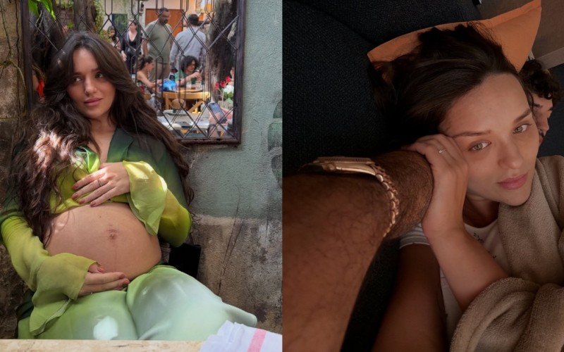 Rafa Kalimann mostra barrigão, posa com Nattan e recebe elogios: