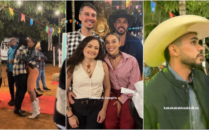 Reencontro de ex-BBBs para arraiá em Goiás tem casais, flagra e histórias de