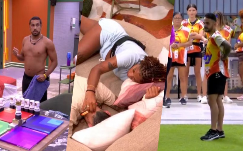 Resumo BBB 25 de quinta, 13/2: punições, chamegos e eliminações antes mesmo da Prova do Líder