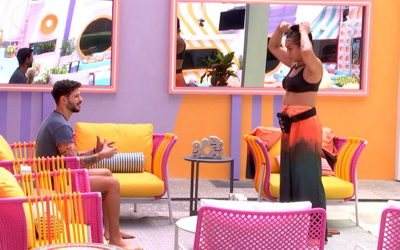 Rodrigo conversa com Linn da Quebrada no BBB 22 e diz: