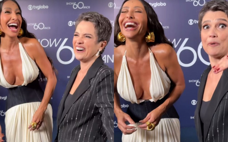 Sabrina Sato mostra salto gigantesco e diverte Sandra Annenberg ao revelar truque para manter equilíbrio