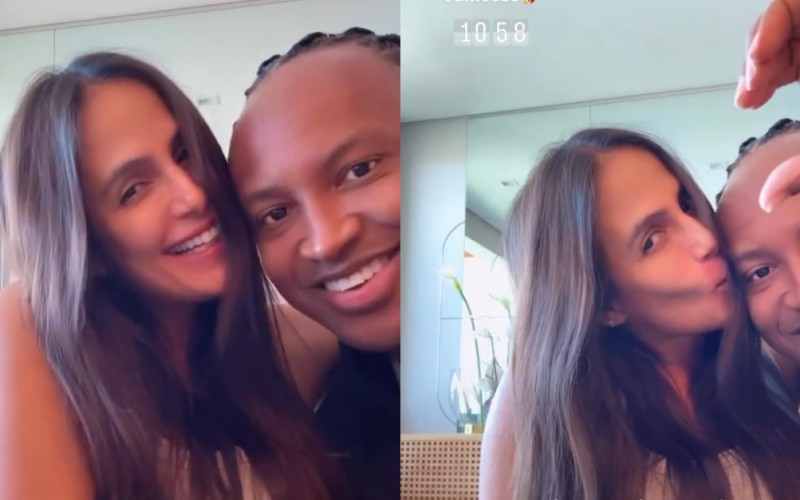 Thiaguinho fala de Carol Peixinho como mãe e troca carinhos com esposa:
