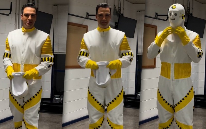 Vestido de dummy, Tadeu Schmidt dá spoiler do penúltimo programa do BBB 25: