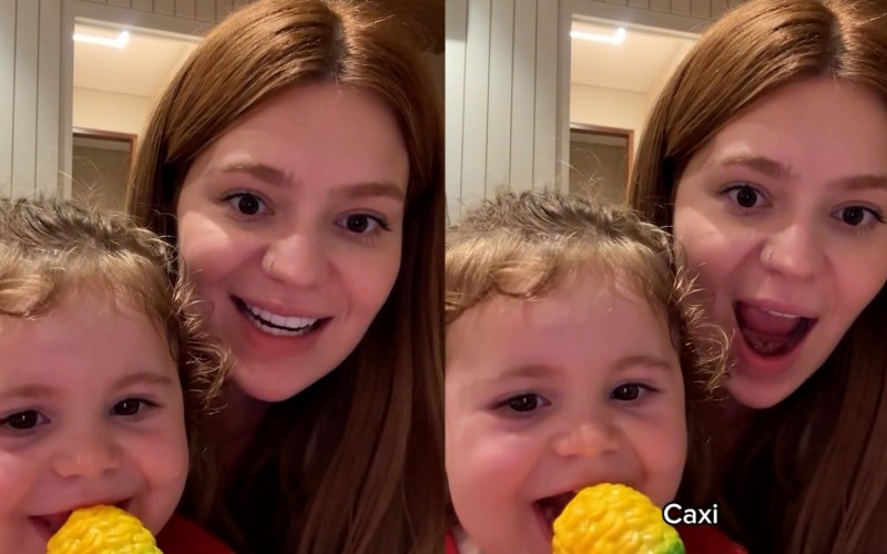 Viih Tube compartilha vídeo de filha, Lua, brincando com comidinhas de brinquedo: