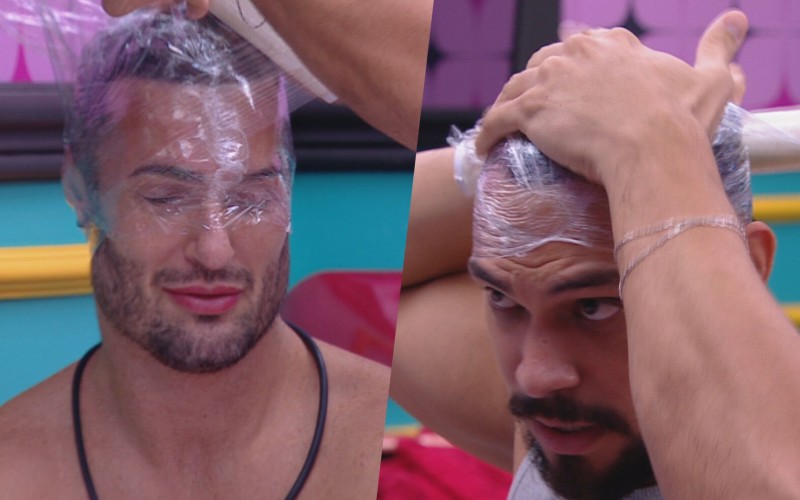 VinÃcius e Diego Hypolito inovam para hidratar os cabelos no BBB 25
