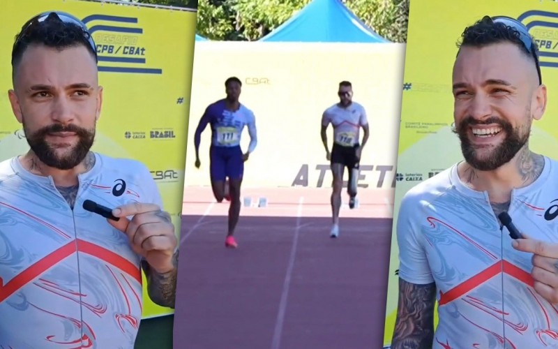 Vinicius Rodrigues volta às pistas após o BBB 24 e brinca sobre disputa contra Paulo André: