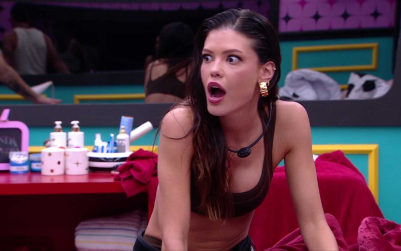 Vitória Strada comemora com Diego Hypolito permanência no BBB 25, e surpreende: