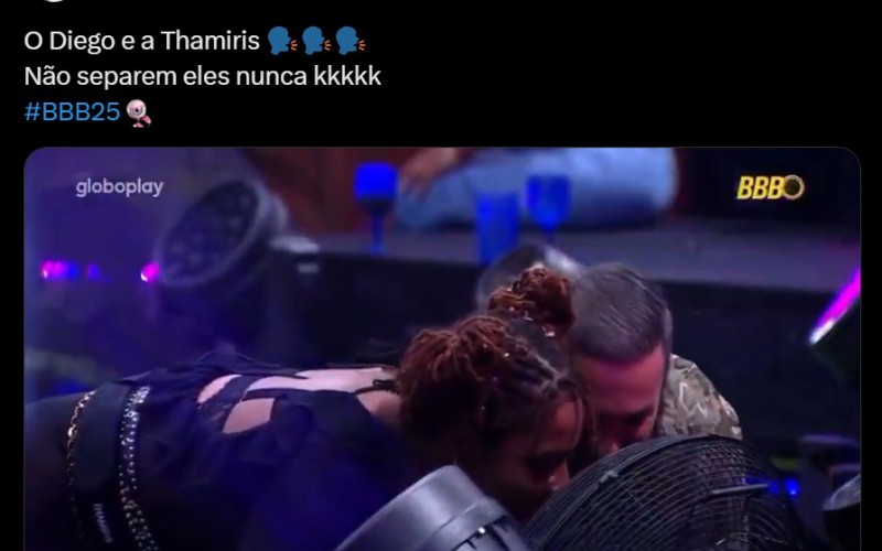 Web se diverte com Thamiris e Diego Hypolito presos um ao outro durante after: