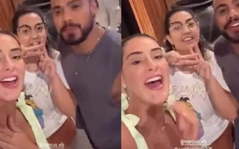 BBB 24: Esposa de Lucas encontra Deniziane e Marcus e fala em divórcio