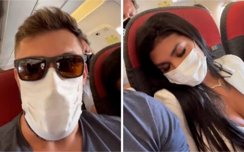 BBB21: Arthur filma Pocah dormindo em avião