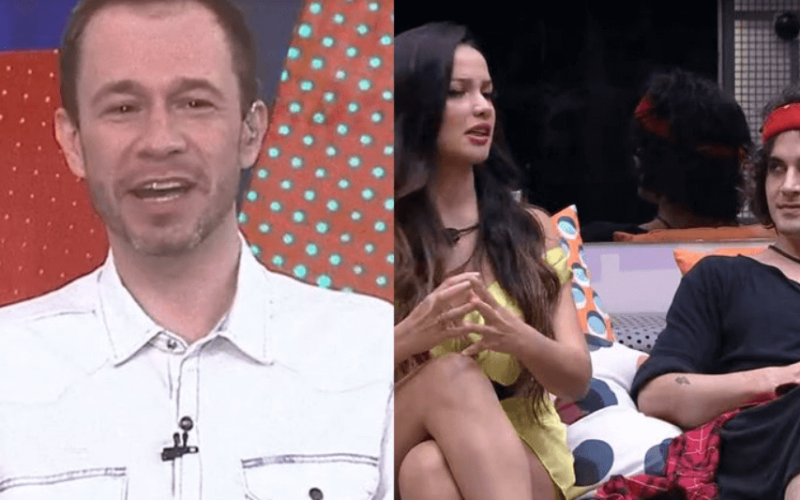 BBB21: Tiago Leifert flagra Juliette e Fiuk em clima ao vivo e provoca: "Mal casaram e já começaram a brigar"