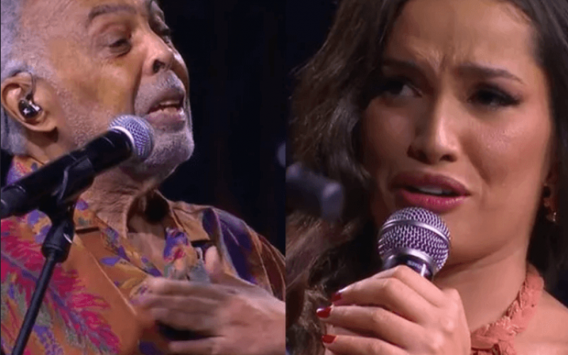 Juliette Freire e Gilberto Gil se emocionam em dueto: