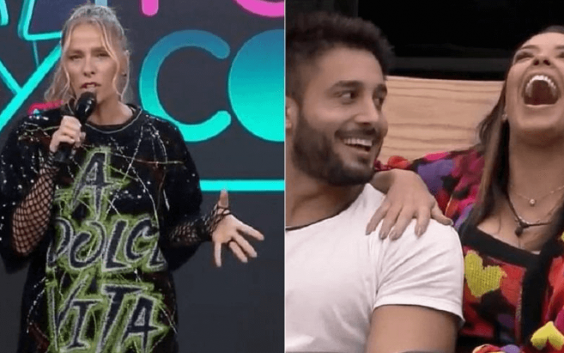 Galisteu brinca com Ivy durante votação do