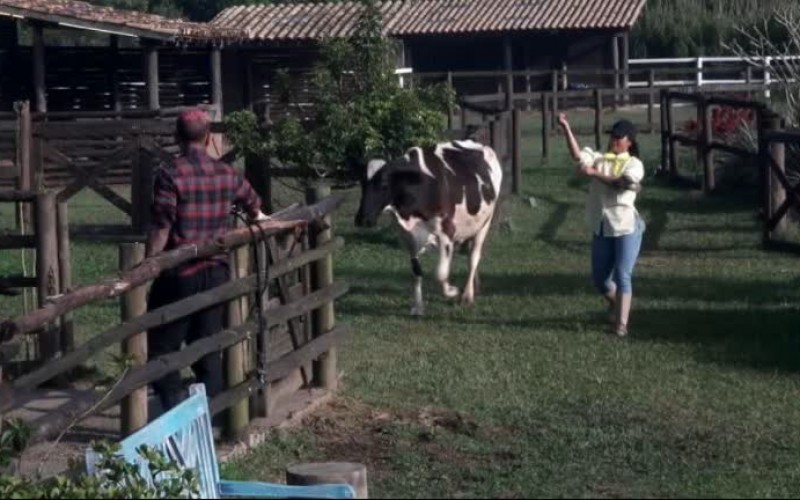 Bom dia! Mileide e Dynho se preparam para realizar as tarefas - A Fazenda 13