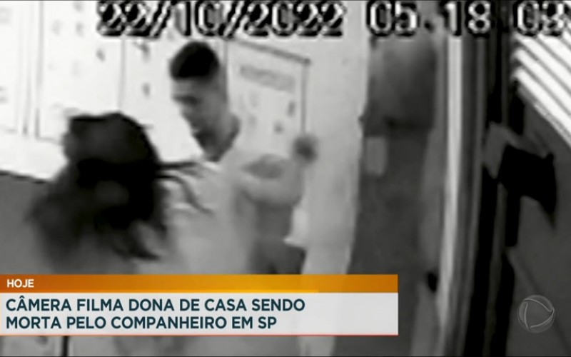 Câmera filma dona de casa sendo assassinada pelo companheiro