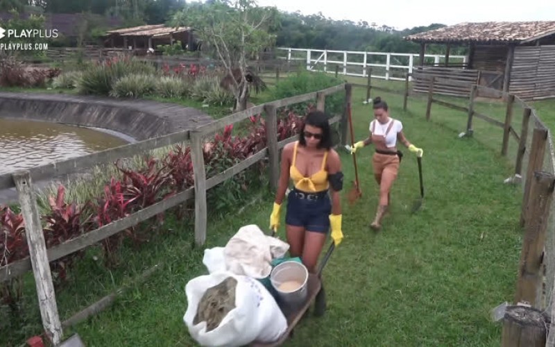 Jakelyne e Stéfani iniciam as atividades na sede - A Fazenda 12