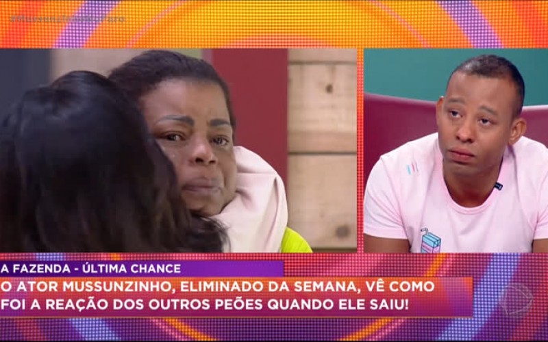 Mussunzinho se emociona ao ver reação dos peões com sua eliminação