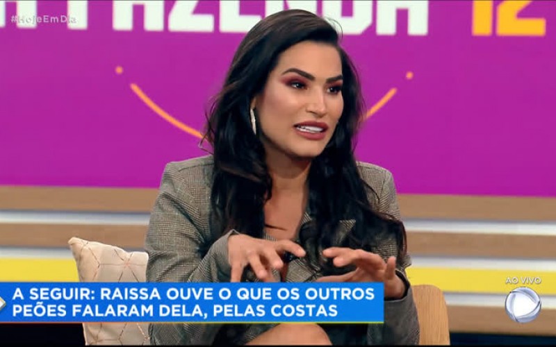 Raíssa diz para quem vai torcer na prova do Fazendeiro