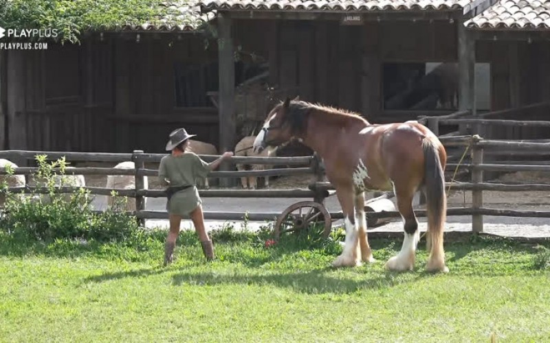 Stéfani sofre para levar Lyon ao estábulo - A Fazenda 12