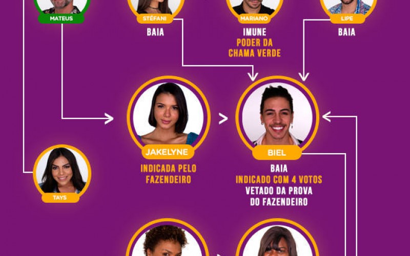 Veja quem votou em quem na 12ª formação de Roça de A Fazenda 12