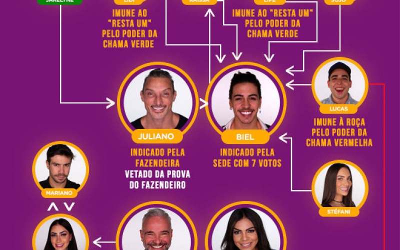 Veja quem votou em quem na oitava formação de Roça de A Fazenda 12