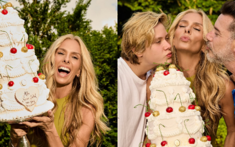 Adriane Galisteu comemora aniversário ao lado da família: ‘Amo muito tudo isso’